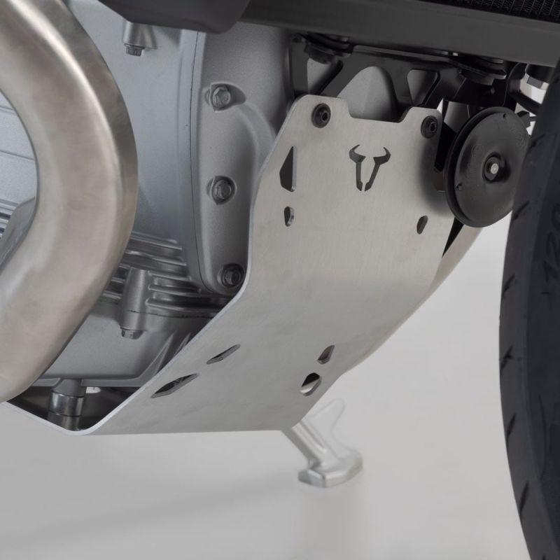 SW-Motech engine guard aluminium, silver – Moto Guzzi V100 Mandello / S