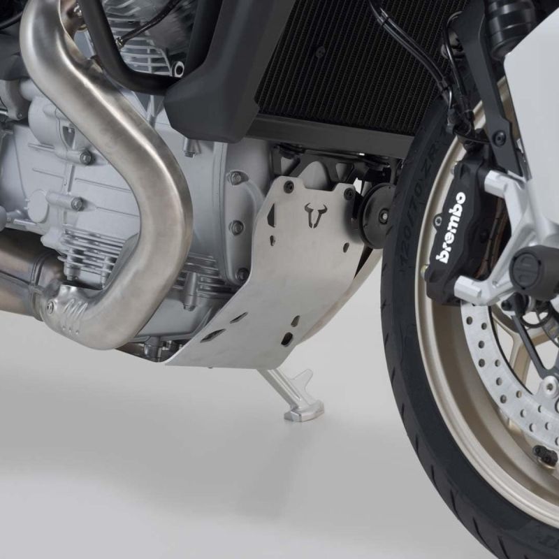 SW-Motech engine guard aluminium, silver – Moto Guzzi V100 Mandello / S