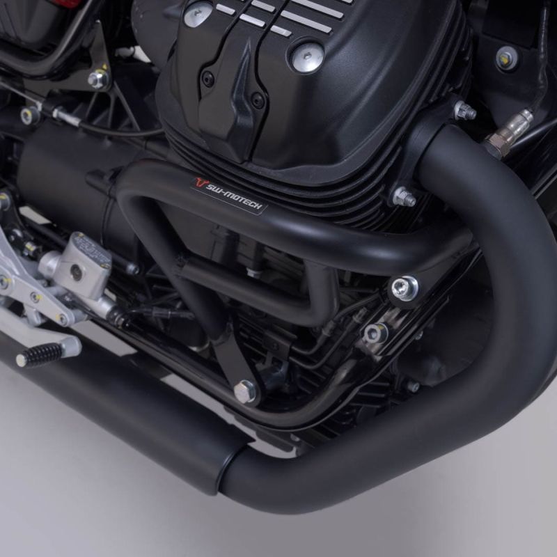 SW-Motech crash bars, black – Moto Guzzi V7 II/III/IV, V7 Racer, V9 Bobber / Roamer