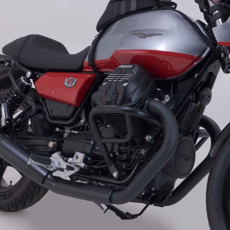 SW-Motech crash bars, black – Moto Guzzi V7 II/III/IV, V7 Racer, V9 Bobber / Roamer