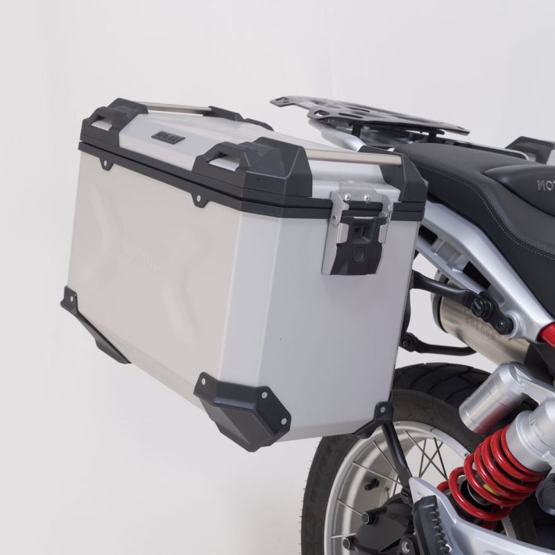 SW-Motech TRAX ADV Koffersystem 37/45 l, silber – Moto Guzzi V85 TT, Travel, Strada (ab 2024)