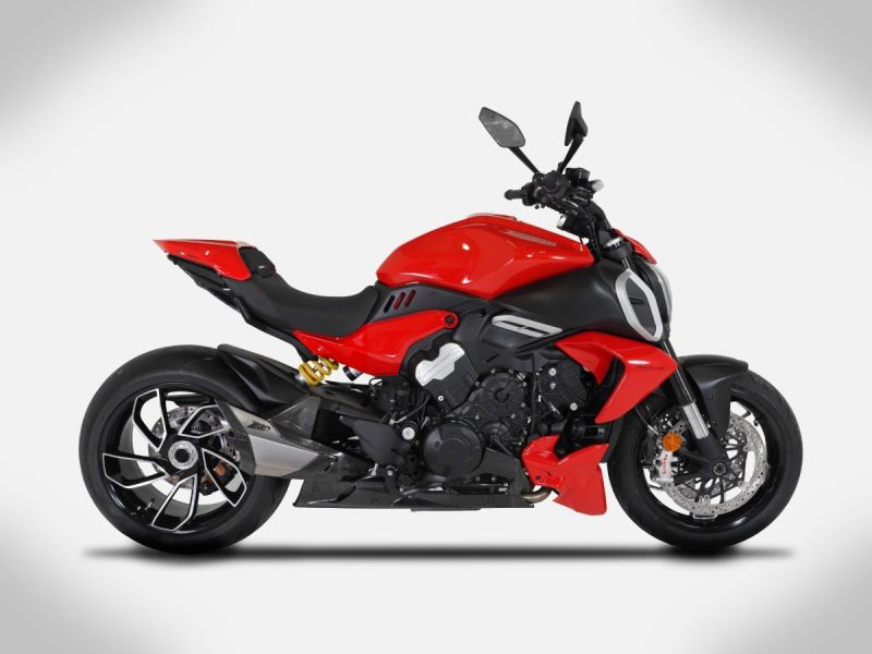 ZARD Mako Slip-on Edelstahl mit Titan-Dämpfer für Ducati Diavel V4