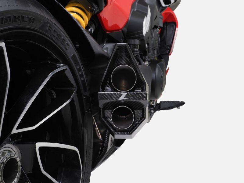 ZARD Mako Slip-on Edelstahl mit Titan-Dämpfer für Ducati Diavel V4