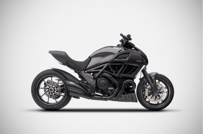ZARD Slip-on 2-1 Edelstahl schwarz für Ducati Diavel