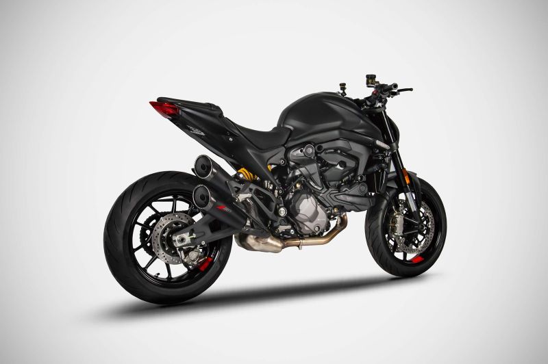 ZARD Slip on 2-2 Edelstahl schwarz für Ducati Monster 937