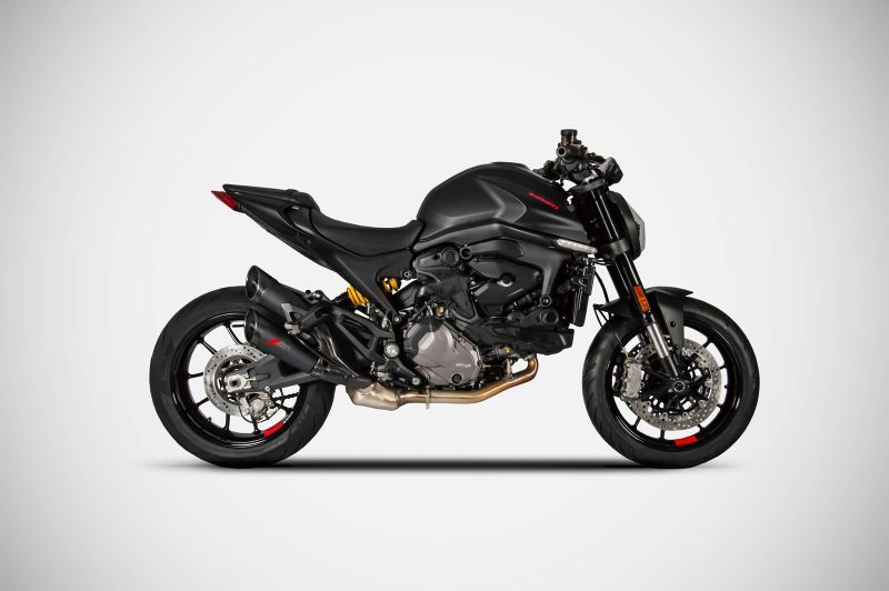 ZARD Slip on 2-2 Edelstahl schwarz für Ducati Monster 937