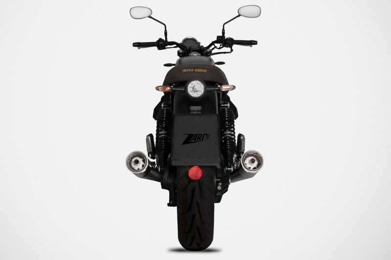 ZARD Slip-on 2-2 Edelstahl schwarz für Moto Guzzi V7 850