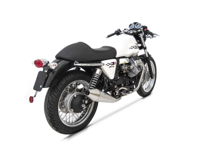 ZARD Slip-on 2-2 conical round polished stainless steel for Moto Guzzi V7 Café Racer / Café Classic
