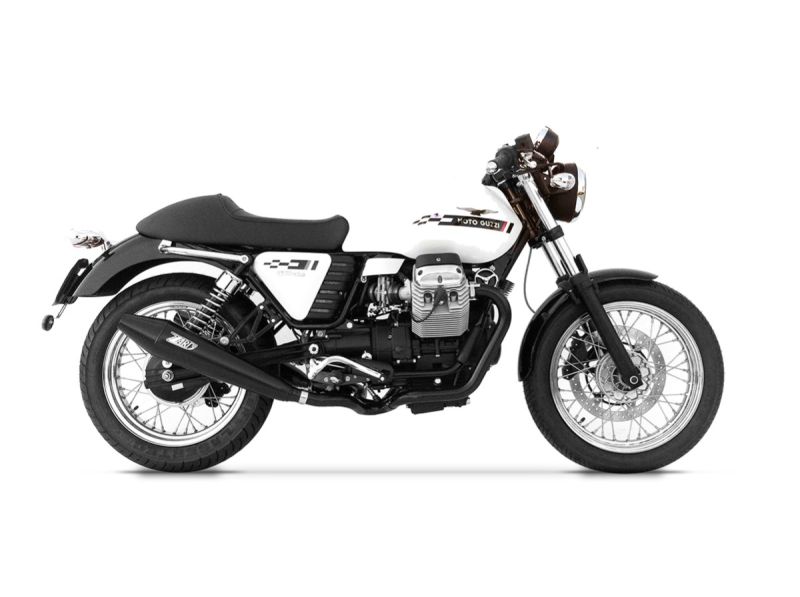 ZARD Slip-on 2-2 conical round polished stainless steel for Moto Guzzi V7 Café Racer / Café Classic