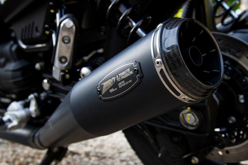 ZARD Slip-on 2-2 Limited Edition black stainless steel for Moto Guzzi V7 850