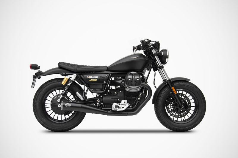 ZARD Slip-on 2-2 long stainless steel for Moto Guzzi V9 Bobber / Roamer
