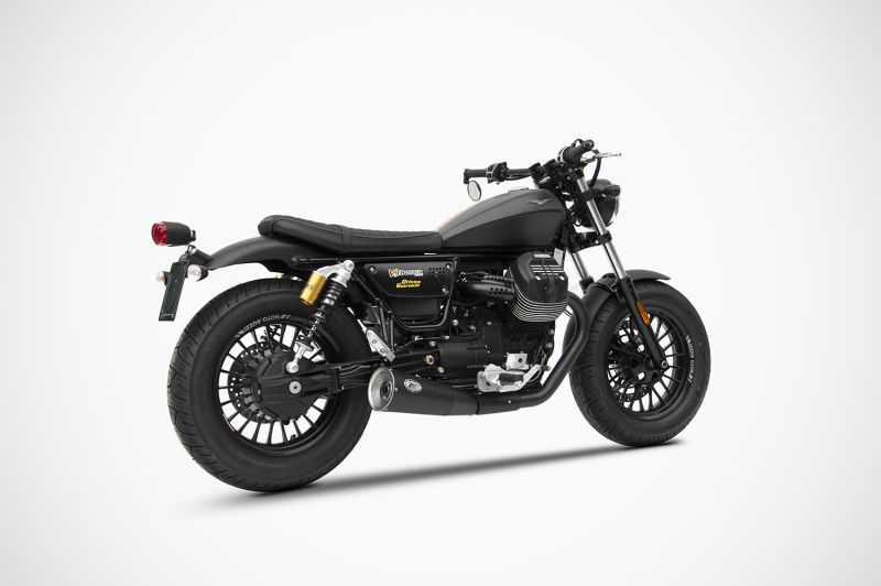 ZARD Slip-on 2-2 short Edelstahl für Moto Guzzi V9 Bobber / Roamer