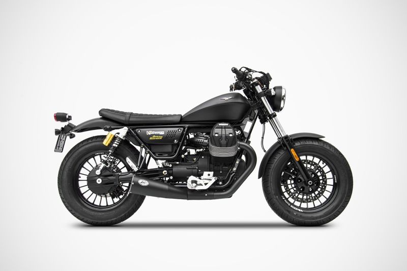 ZARD Slip-on 2-2 short Edelstahl für Moto Guzzi V9 Bobber / Roamer
