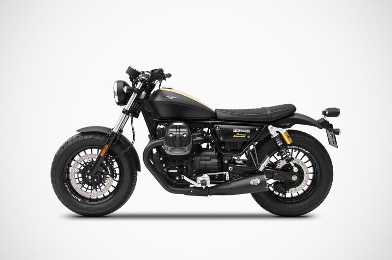 ZARD Slip-on 2-2 short Edelstahl für Moto Guzzi V9 Bobber / Roamer