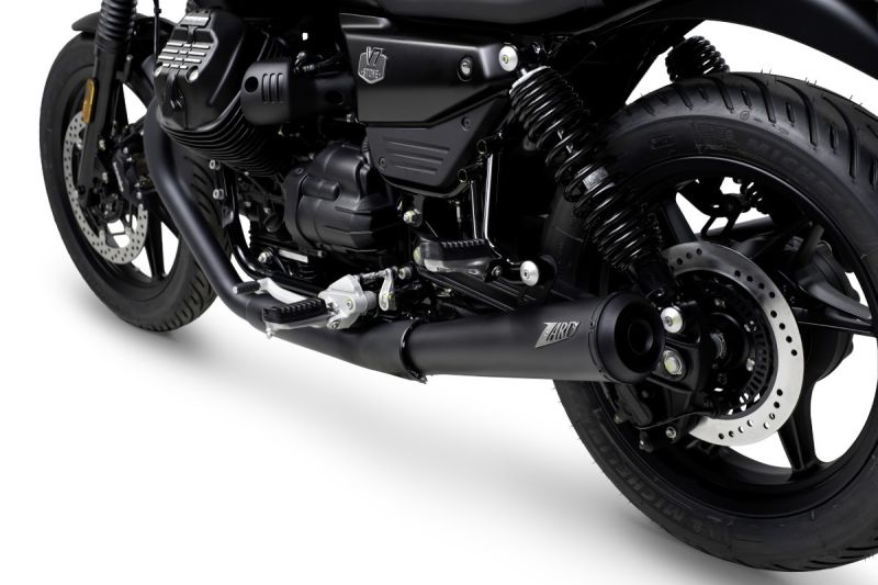 ZARD Slip-on 2-2 Trofeo Edelstahl schwarz für Moto Guzzi V7 850