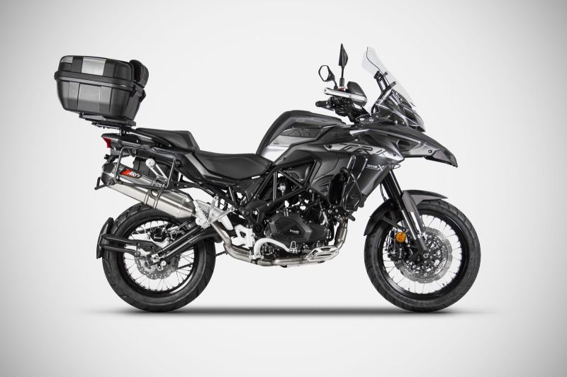 ZARD Slip-on Edelstahl mit Carbon-Endkappe für Benelli TRK 502 X