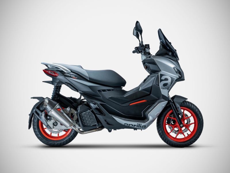 ZARD Slip-on titanium with carbon end cap for Aprilia SR GT 200