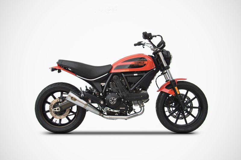 ZARD Zuma Slip-on 2-1 Edelstahl für Ducati Scrambler 400 Sixty2