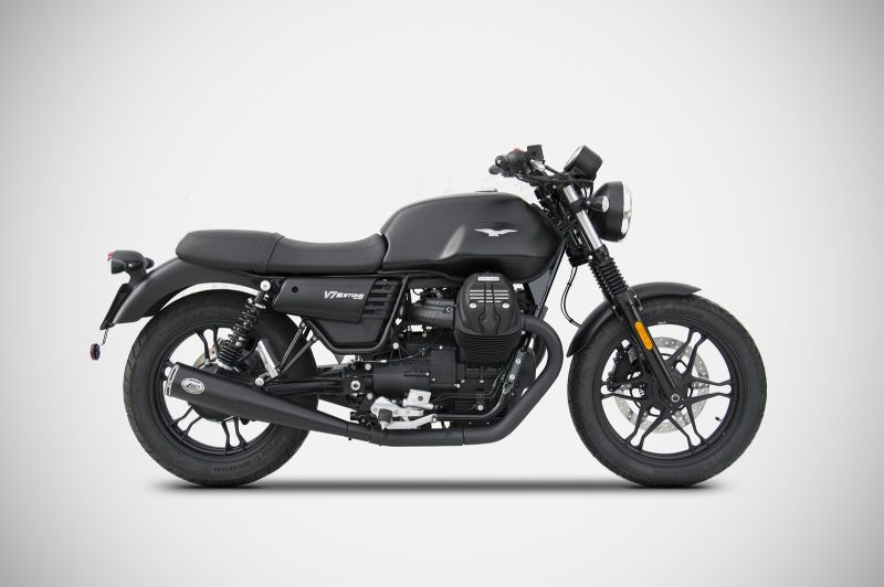 ZARD Zuma Slip-on 2-2 Edelstahl poliert für Moto Guzzi V7 III
