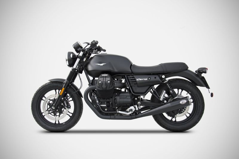 ZARD Zuma Slip-on 2-2 Edelstahl poliert für Moto Guzzi V7 III
