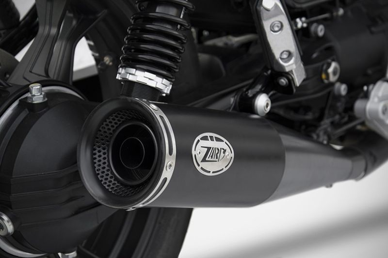 ZARD Zuma Slip-on 2-2 Edelstahl schwarz für Moto Guzzi V7 III