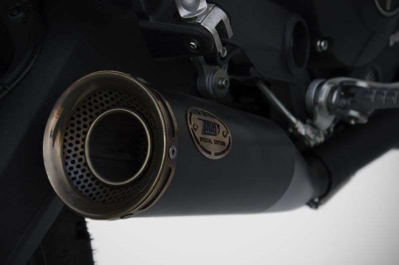 ZARD Zuma Slip-on tief gelegt Edelstahl für Ducati Scrambler 800
