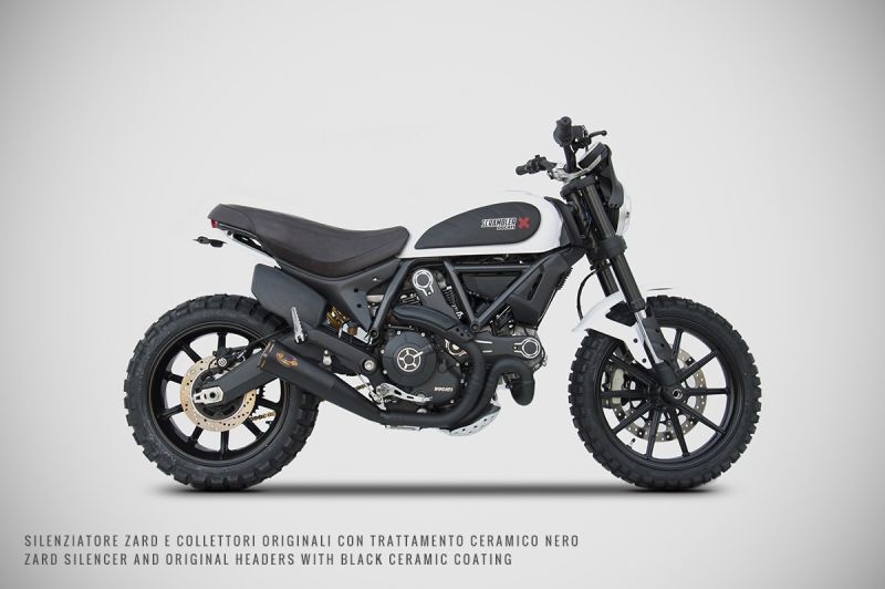 ZARD Zuma Slip-on tief gelegt Edelstahl für Ducati Scrambler 800